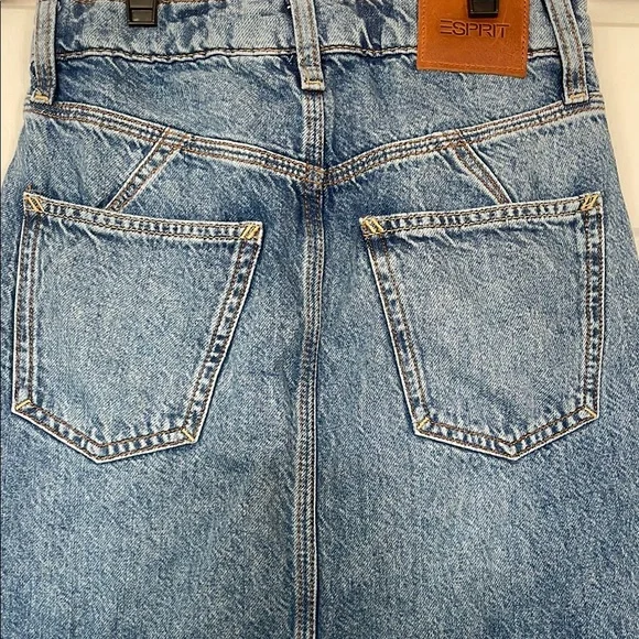 Esprit Blue Denim Skirt #119 - Picture 7 of 11